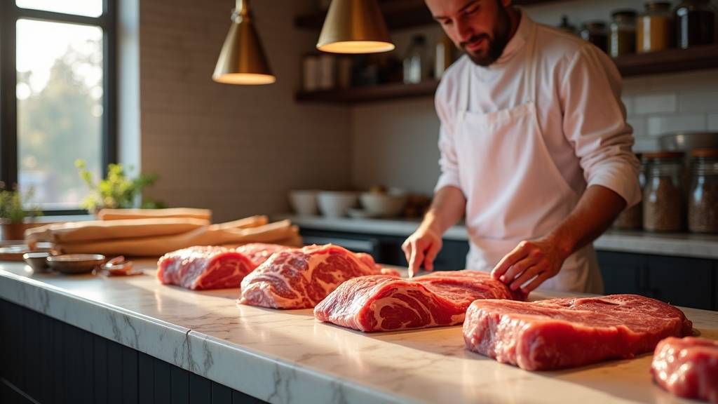 Intérieur de la Boucherie Halal H2 à Les Lilas - Propreté et organisation