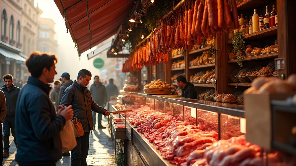 Rayons d'épicerie orientale avec produits traditionnels