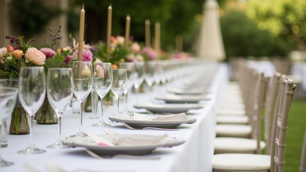 Collection élégante de centres de table pour mariage avec bougies et fleurs à Meyzieu
