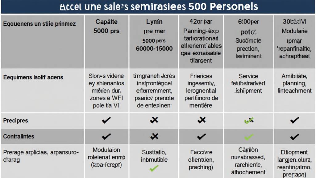 Équipements techniques pour séminaire 500 personnes Lyon