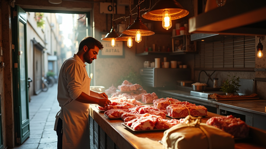 Découpe artisanale de viande halal chez La Petite Boucherie