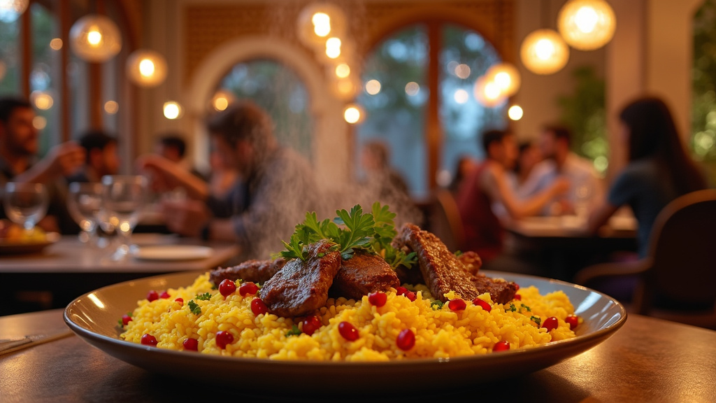 Plats halal variés : japonais, burger et pâtisserie orientale