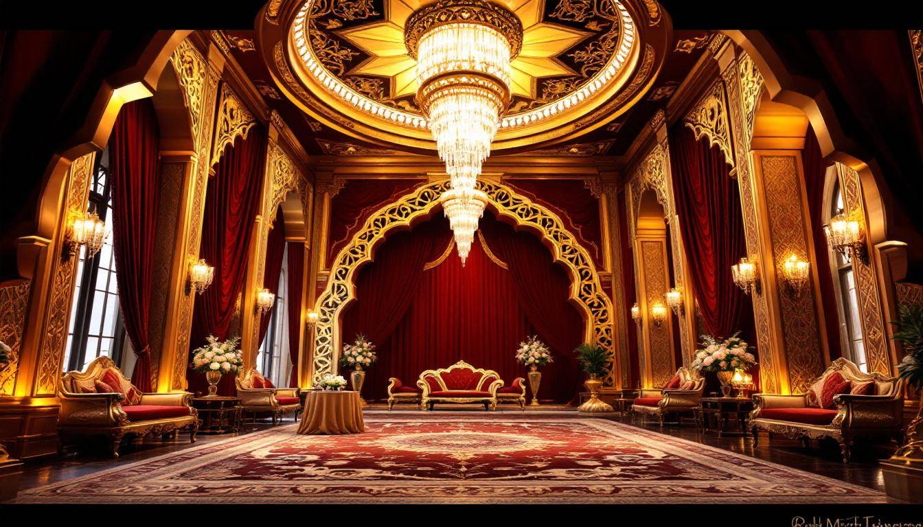 Vue d'ensemble salle de mariage oriental moderne à Vénissieux