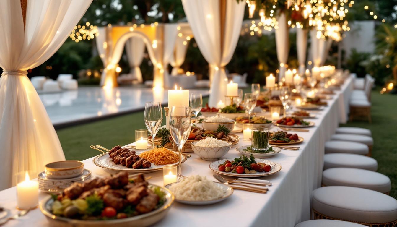 Service traiteur mariage oriental Vénissieux avec buffet traditionnel