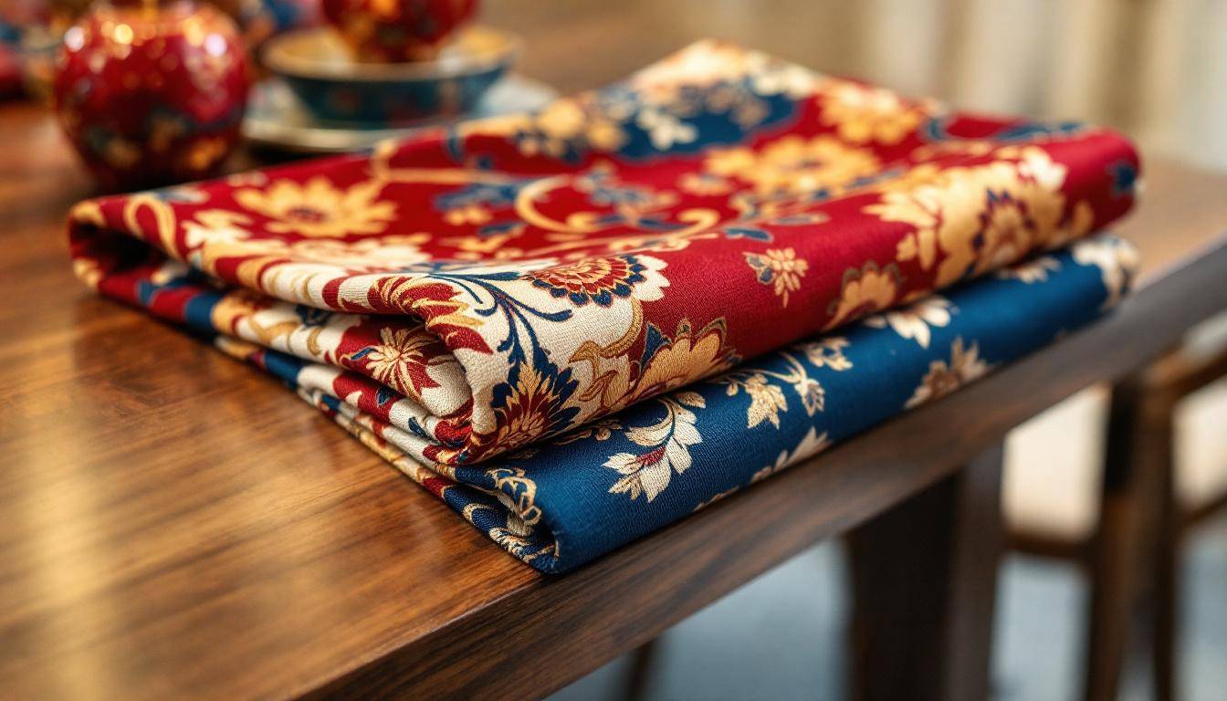 Textiles et tissus orientaux colorés