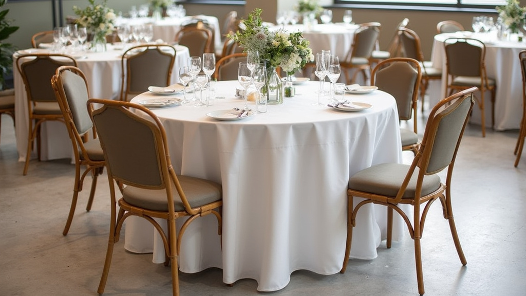 Différents styles de tables de mariage disponibles en location à Lyon